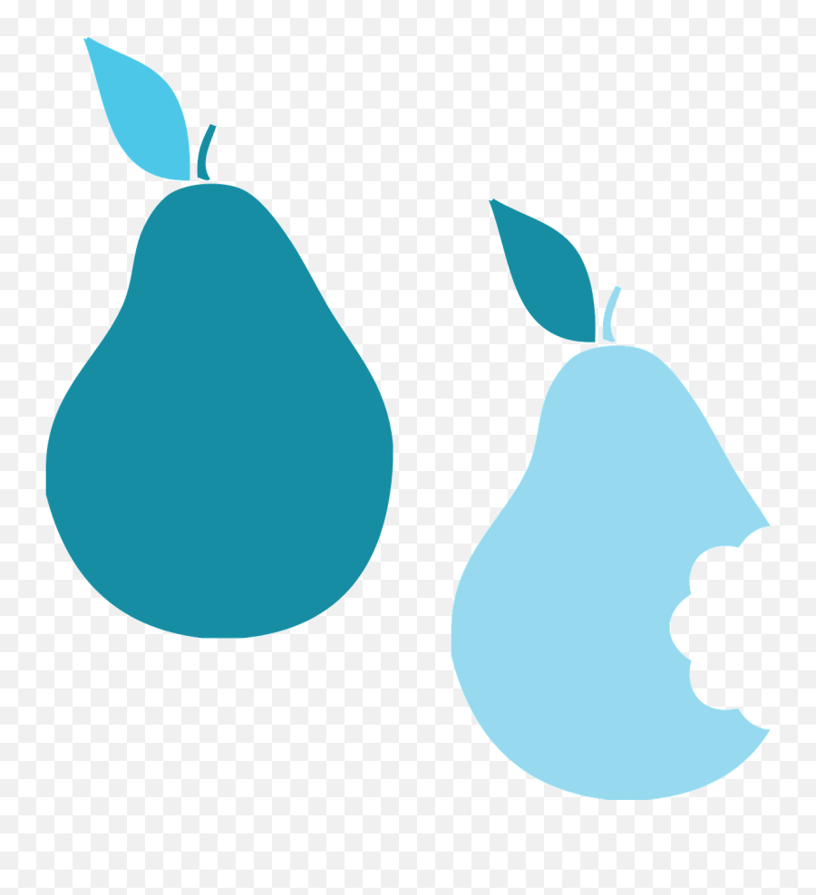 Pear Fruit Bitten Pears Bite - Blue Pear Clipart Emoji,Mango Fruit Emoji