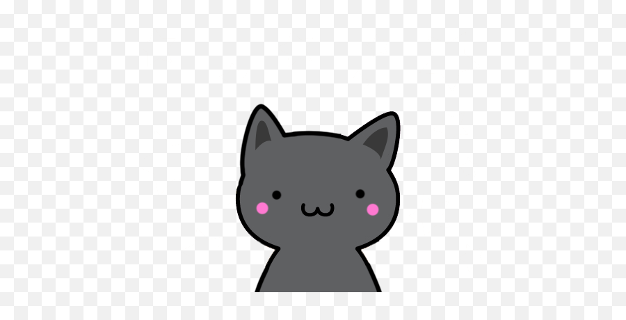 Face Emoji Kawaii Cat Animals Catkawaii Kawaiicat - Kawaii Black Cat Cartoon,Cat Face Emoji