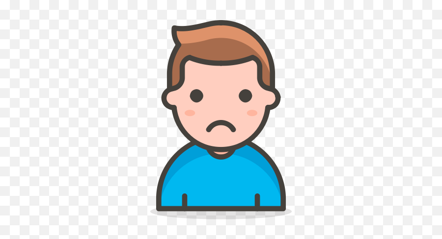2 Frowning Man Icon - Office Worker Icon Png Emoji,Male Shrug Emoji