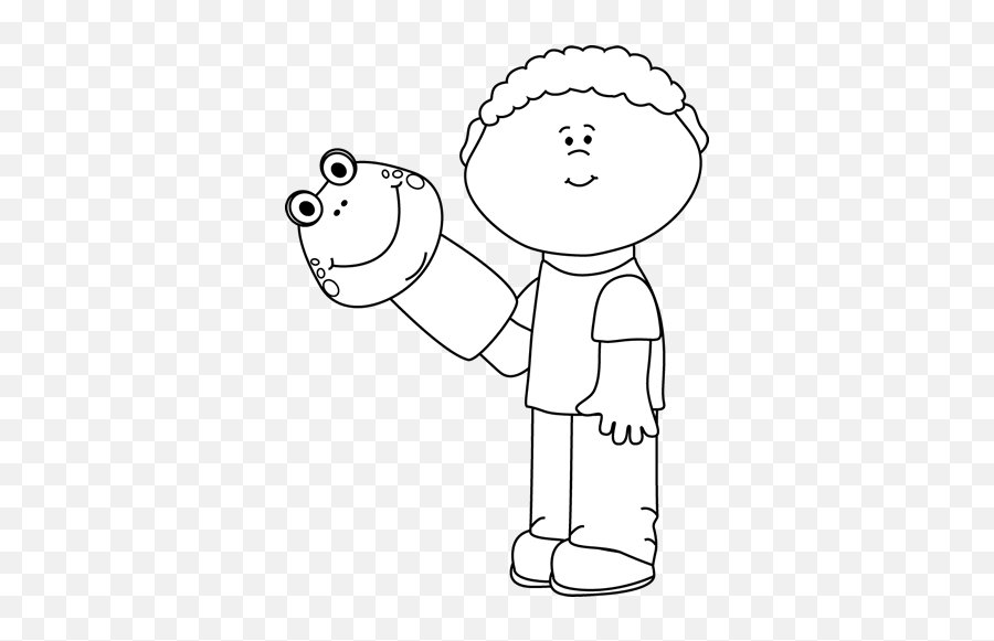 Kids Clip Art - Kids Images Frog Puppet Black And White Emoji,Emoji Clipart Black And White