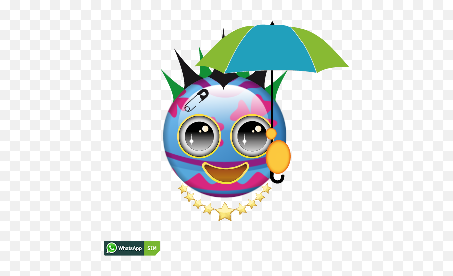 Emoji Mit Punk Und Funkelnden Augen - Whatsapp,Punk Emoji