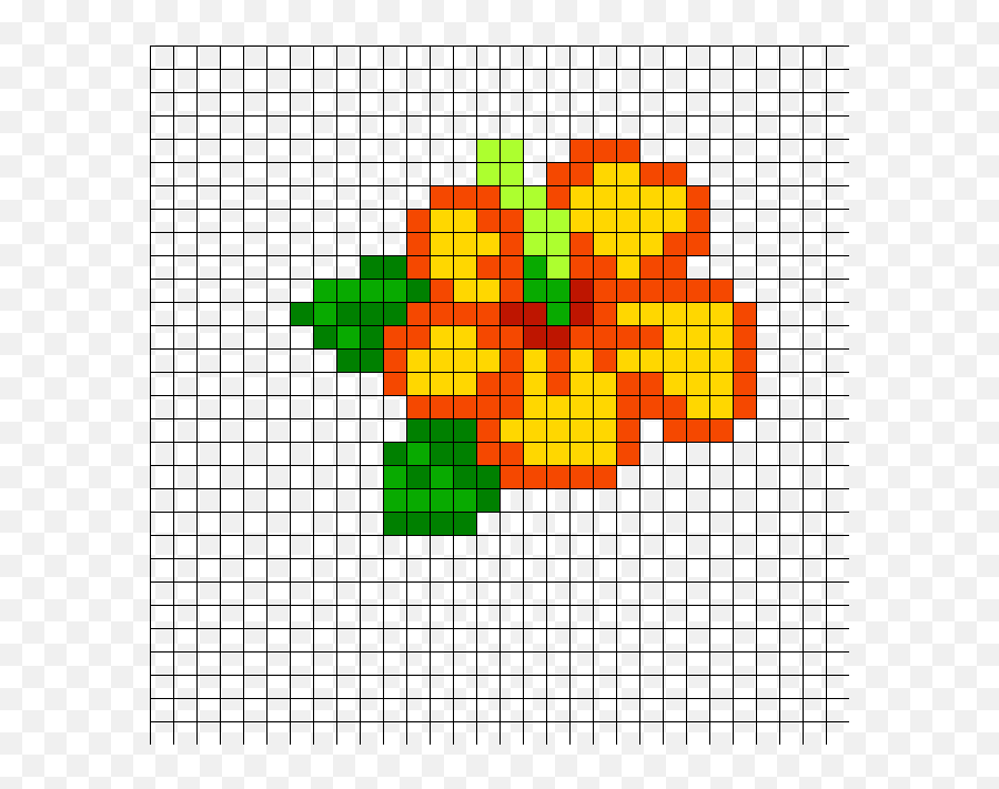 Popular Bead Patterns - Cane In Pixel Art Emoji,Hawaiian Flower Emoji