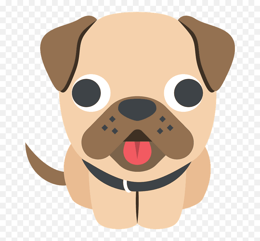 Dog Emoji Clipart - Dog Emoji Pug,Animal Emojis