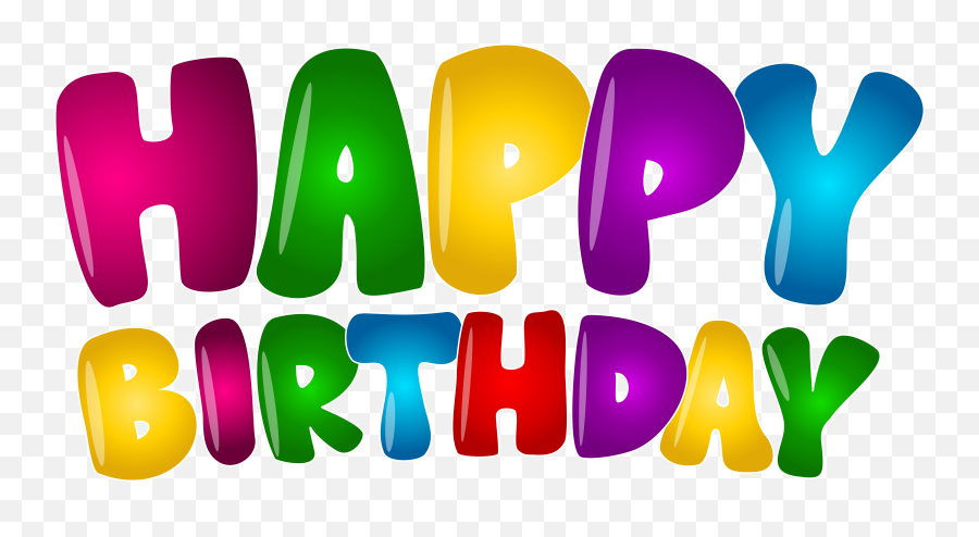Happy Birthday Png Text Transparent Cartoon - Jingfm Colorful Happy Birthday Clipart Png Emoji,Happy Birthday Emoji Texts