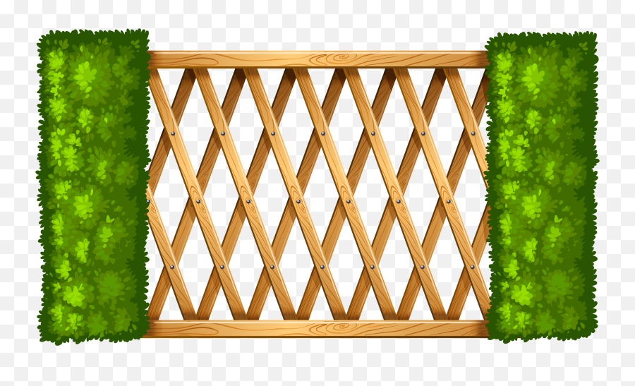 Wooden Fence With Plants Png Clipart - Best Web Clipart Png Fence Clipart Emoji,Fence Emoji