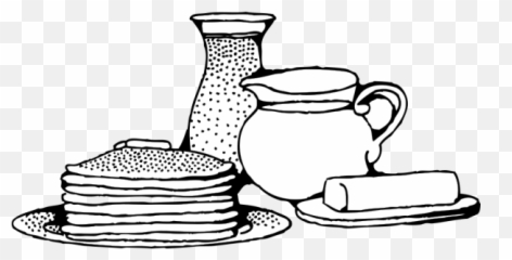 Breakfast With Pancakes PNG SVG Clip art for Web - Download Black And White Cartoon Emoji