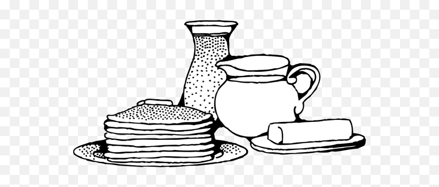 Breakfast With Pancakes Png Svg Clip Art For Web - Download Black And White Breakfast Cartoon Emoji,Pancakes Emoji