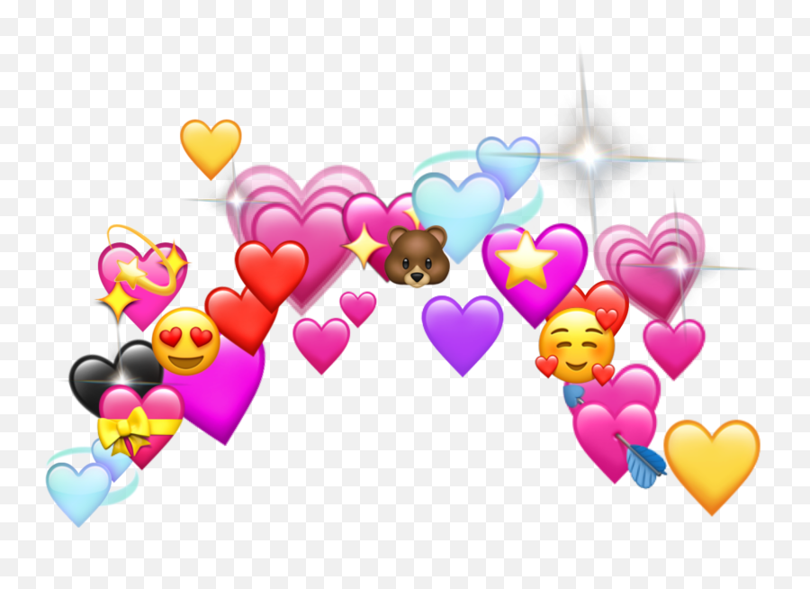 Hearts Heart Emoji Emojis Crown Sticker By,All Heart Emojis