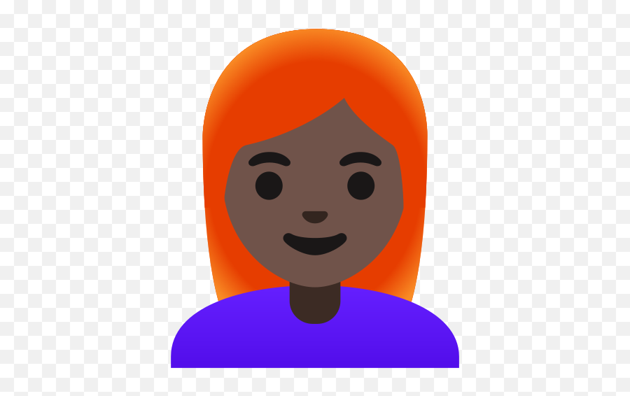 Dark Skin Tone Red Hair Emoji - Red Hair,Red Hair Emoji