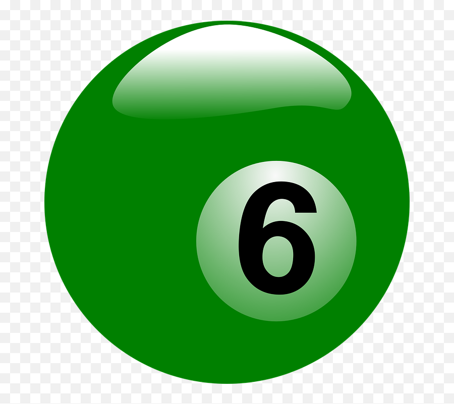 Pin - Billiards Ball Number 6 Green Emoji,Emoji Magic 8 Ball