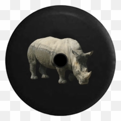 Jl Hole Animal Tire Covers - Black Rhinoceros Emoji,Rhino Emoji