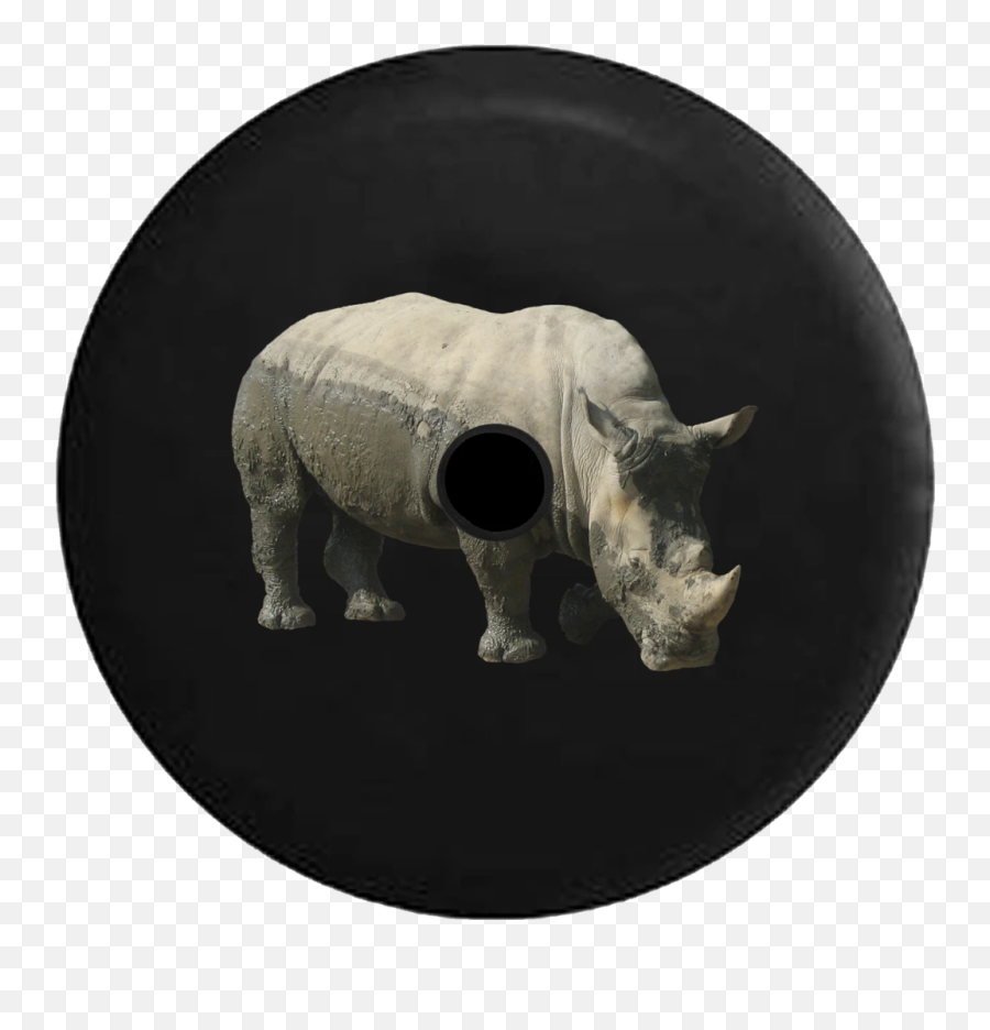 Jl Hole Animal Tire Covers - Black Rhinoceros Emoji,Rhino Emoji