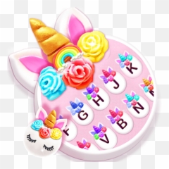 Sweeties Unicorn Keyboard - Flower Sweetie Unicornio Emoji,Unicorn Emoji Cake