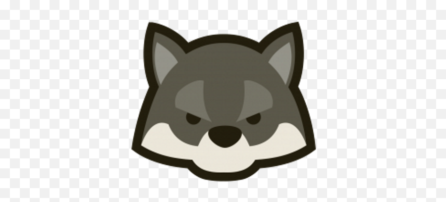 Cute Wolf Head Clipart Emoji,Wolf Emoticon