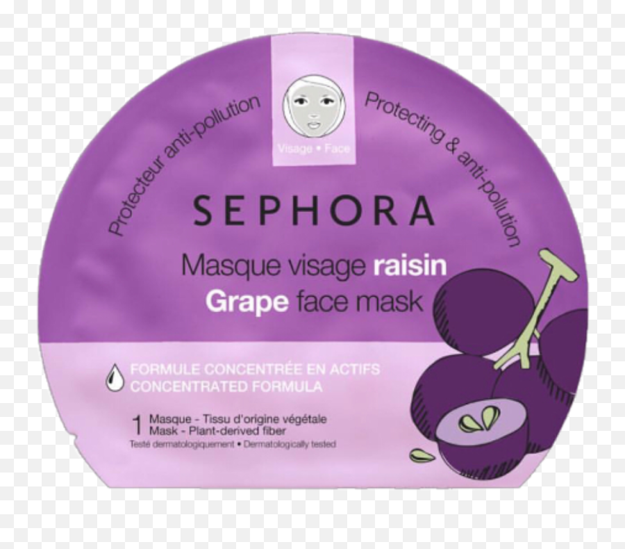 Aesthetic Trendy Grape Facemask - Sephora Emoji,Raisin Emoji