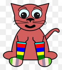 Free Friendly Happy Vectors - Cat Socks Cartoon Emoji,Backpack Emoji