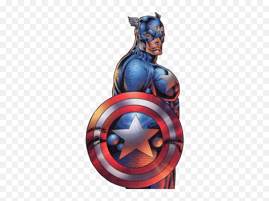Captain America - Rob Liefeld Captain America Poster Emoji,Captain America Shield Emoji