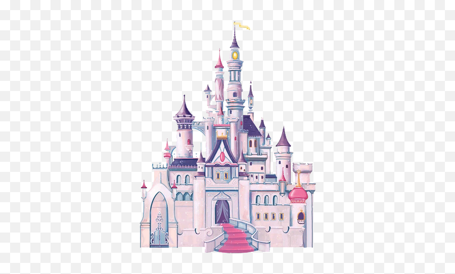 Disney Castle Creative Pink Colorful - Disney Cinderella Castle Clipart Emoji,Disney Castle Emoji