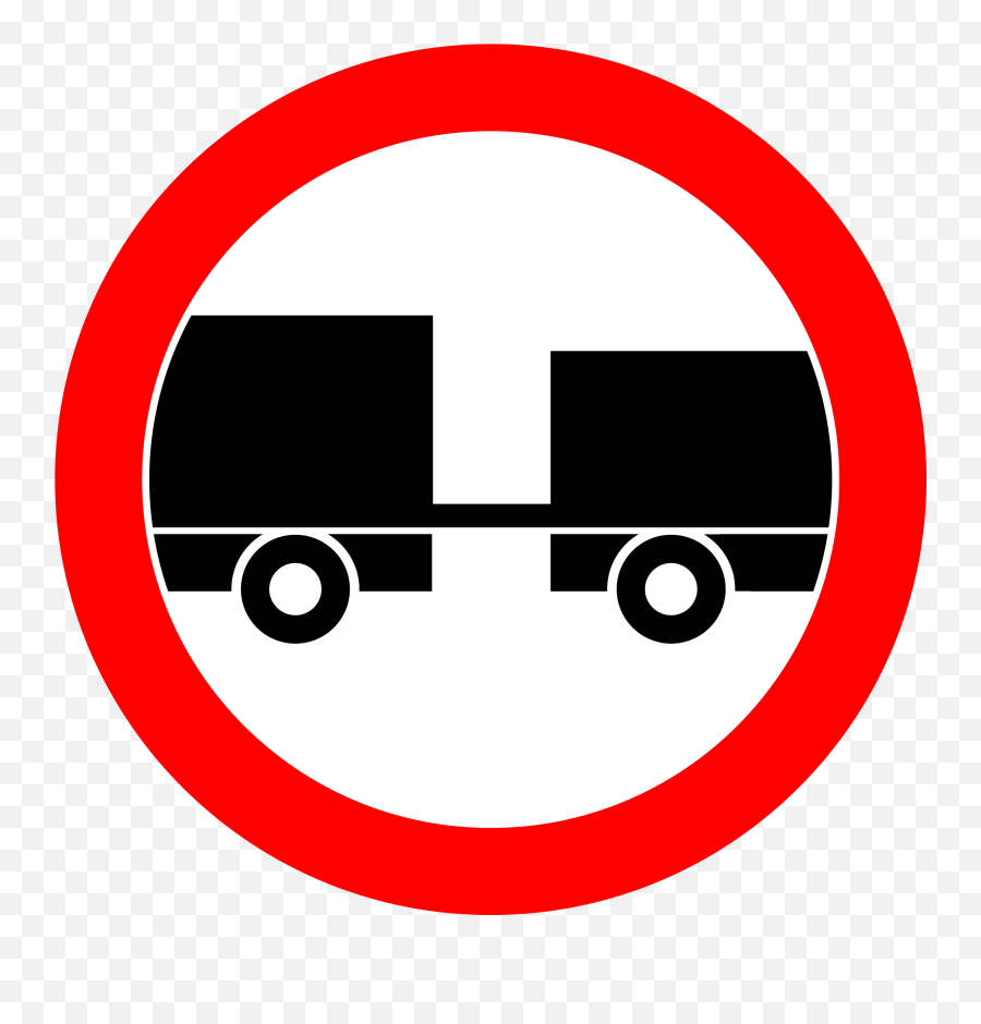Romaniantrafficsign C08 - Goods Vehicles Prohibited Sign Emoji,Ro Emoticon
