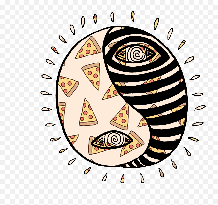 Drawing Trippy Pizza Picture 2379114 Drawing Trippy Pizza - Pizza Art Trippy Emoji,Yin Yang Emoji