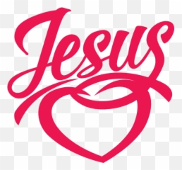 Jesus Lettering Heart with Ichthus Transfer Sticker - Emblem Emoji