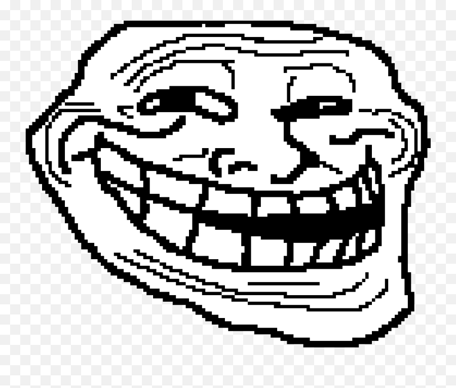 Pixilart - Troll Face 2 Emoji,Trollface Emoji
