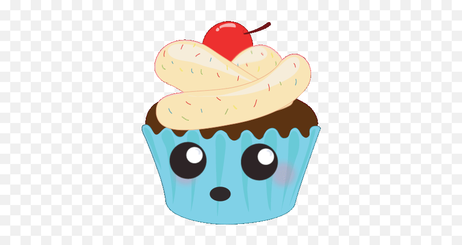 Top Adorable Cupcake Ever To Haist A Sail Stickers For - Cute Animated Cupcake Gif Emoji,Emoji Cupcakes