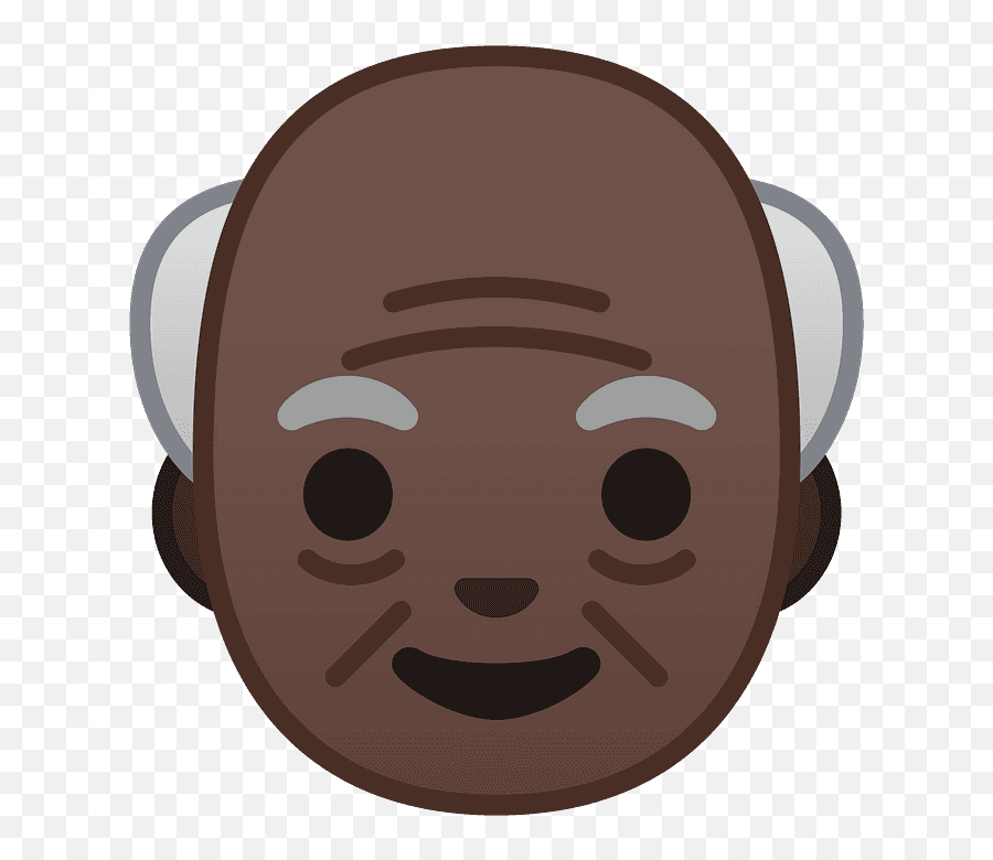 Old Man Emoji Clipart - Man With Dark Skin Clipart Old,Man Emojis
