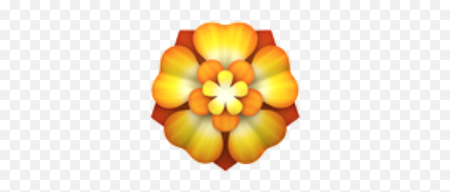 Flower Yellow Iphone Emoji Orange Nature Naturaleza - Rosette Ios Png,Yellow Flower Emoji