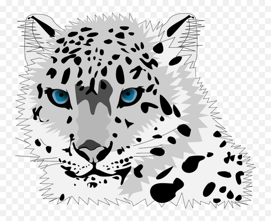 Snow Leopard Clipart - Transparent Snow Leopard Clipart Emoji,Leopard Emoji
