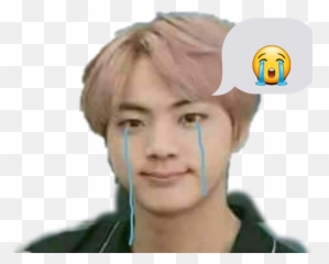 Jin In Pain Meet Sticker - Bts Smirking Meme Face Emoji,In Pain Emoji