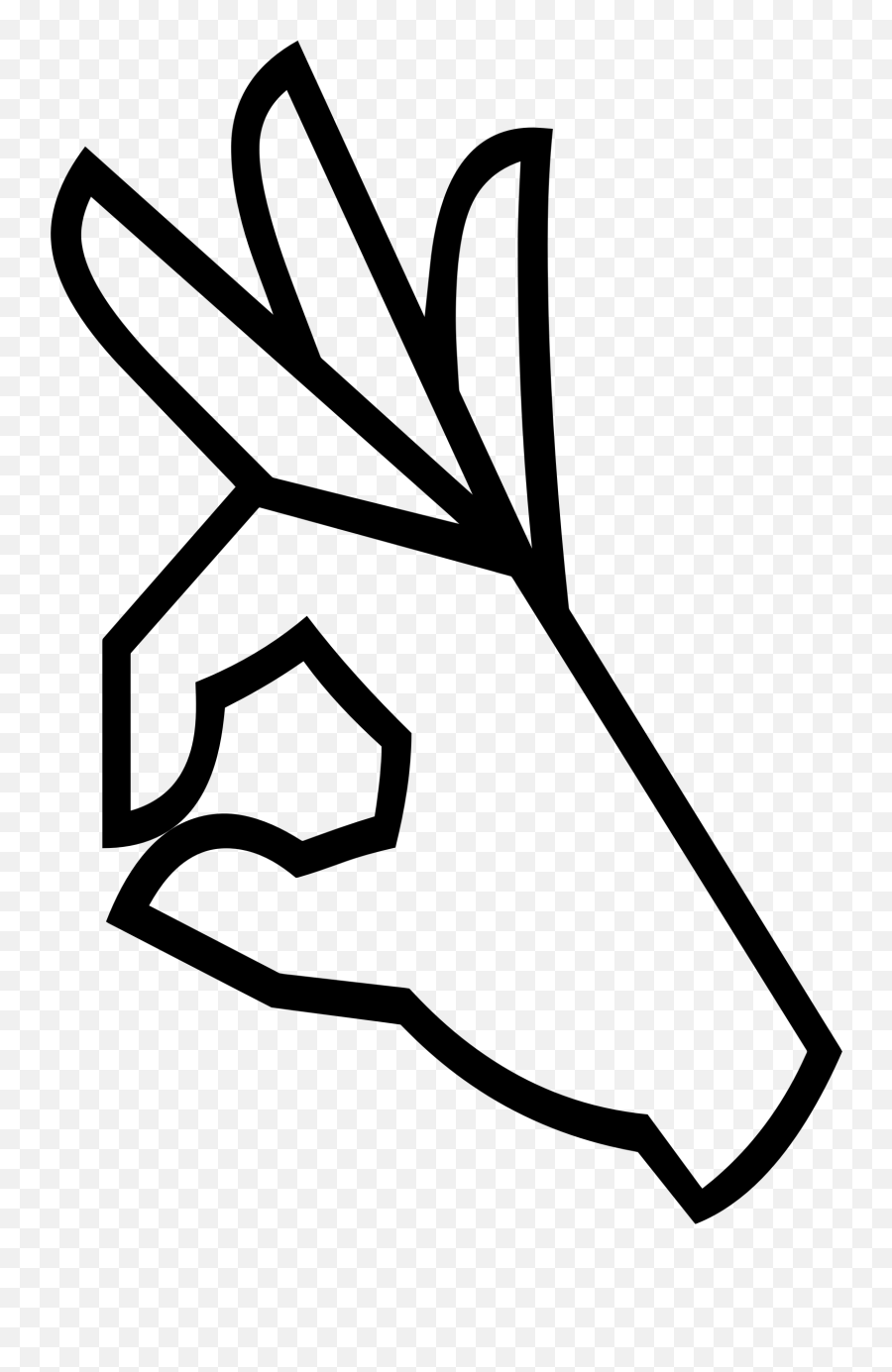 Okay Hand Clipart - Ok Hand Sign Clip Art Emoji,Okay Finger Emoji