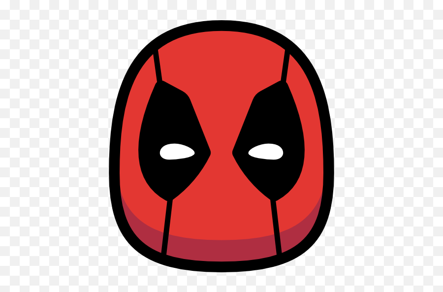 Superhero - Superhero Face Icon Cartoon Emoji,Deadpool Emoji