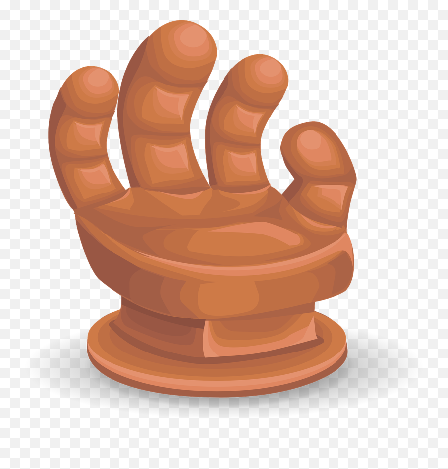 Chair Hand Shape Furniture Brown - Mueble En Forma De Manos Emoji,Two Fingers Emoji