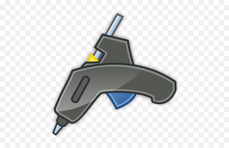 Vector Image Of Glue Gun With Shadow - Hot Glue Gun Clip Art Emoji,Gun Star Emoji