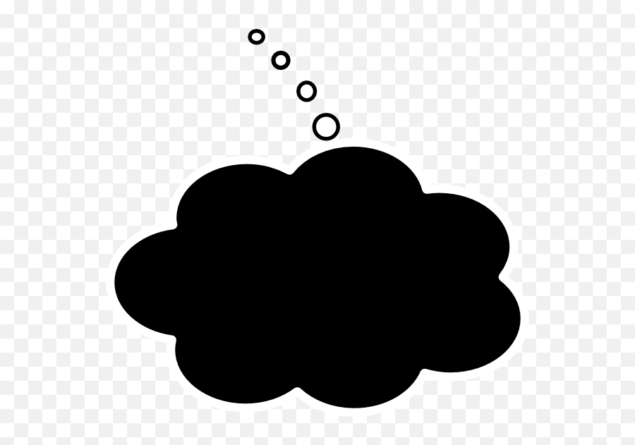 Clipart Clouds Thought Bubble Clipart - Clip Art Emoji,Black Cloud Emoji