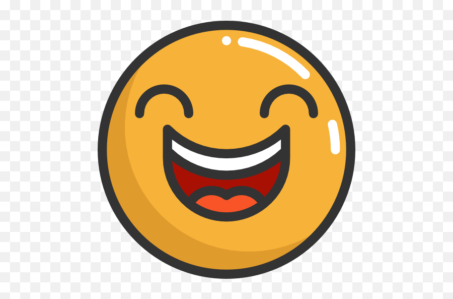 Happy Laughing Emoticons Emoji Feelings Smileys Icon - Emoji Flat Icon Png,Emoji Laugh