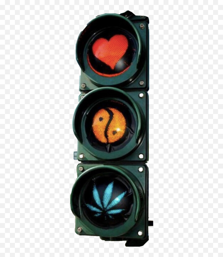 Traffic Lights Sticker Challenge - Weed Love Peace Siign Emoji,Traffic Light Emoji