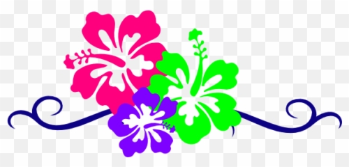 Hawaiian Flower Clip Art Borders Free - Emoji