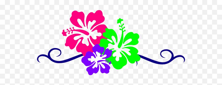 Hawaiian Flower Clip Art Borders Free - Flower Hawaiian Clip Art Emoji,Hawaiian Flower Emoji