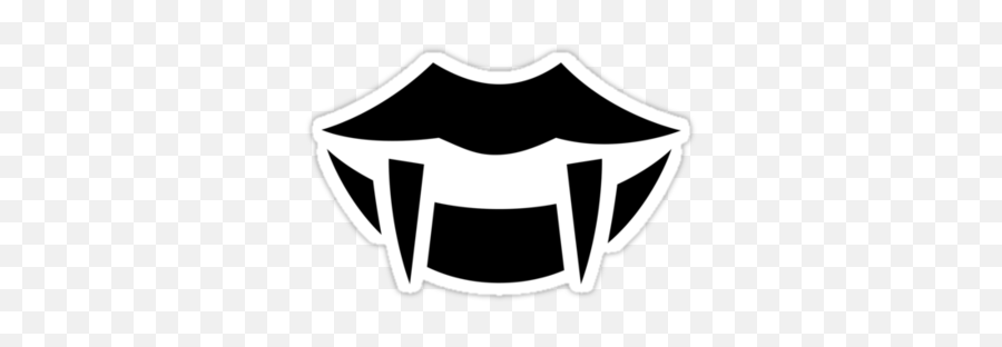 Vampire Fangs Ideology Sticker - Vampire Teeth Logo Png Emoji,Vampire Teeth Emoji