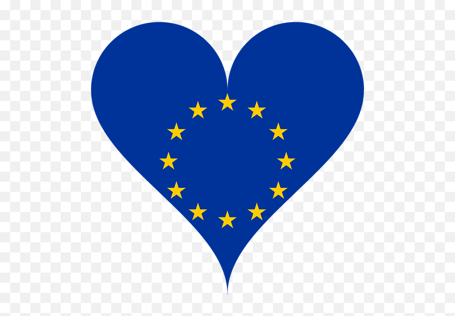 Love Heart Flag - Flag Of Europe Emoji,European Union Flag Emoji