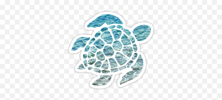 Sea Turtle Stickers By Ari3 Redbubble Small Framed Wall - Sea Turtle Vsco Sticker Emoji,Turtle Emoji