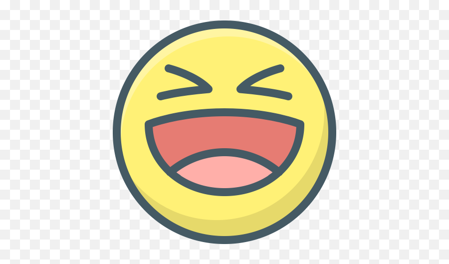 Face Laugh Laughter Lol Smiley Icon - Circle Emoji,Lol Emoji Png