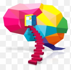 Brain With Open Door Clipart - Illustration Emoji