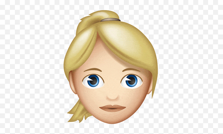 Blond Haired Woman - Blonde Hair Girl Emoji,Forehead Emoji