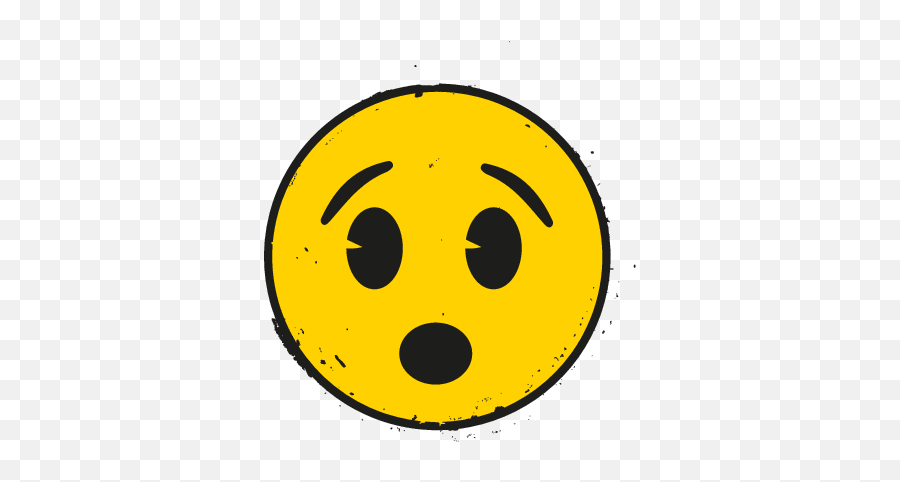 Inked - Smiley Emoji,Hushed Face Emoji