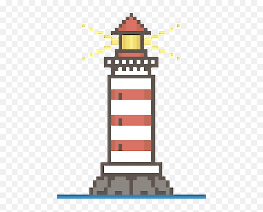 Minecraft Lighthouse Pixel Art Clipart - Lighthouse Pixel Art Emoji,Lighthouse Emoticon