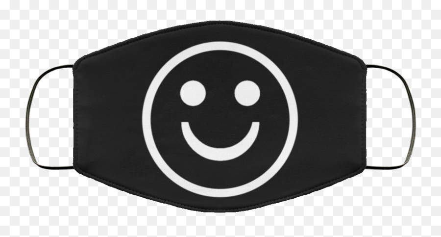 Smiley Face Mask Washable Reusable White Black - Wu Tang Face Mask Emoji,St Patricks Day Emoticon