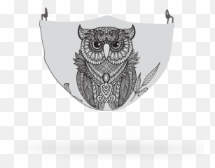 Owl Animal Face Covering Print 4 - Sketch Emoji,Emoji Owl